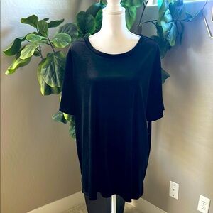Classic Black Women's Velvety Top